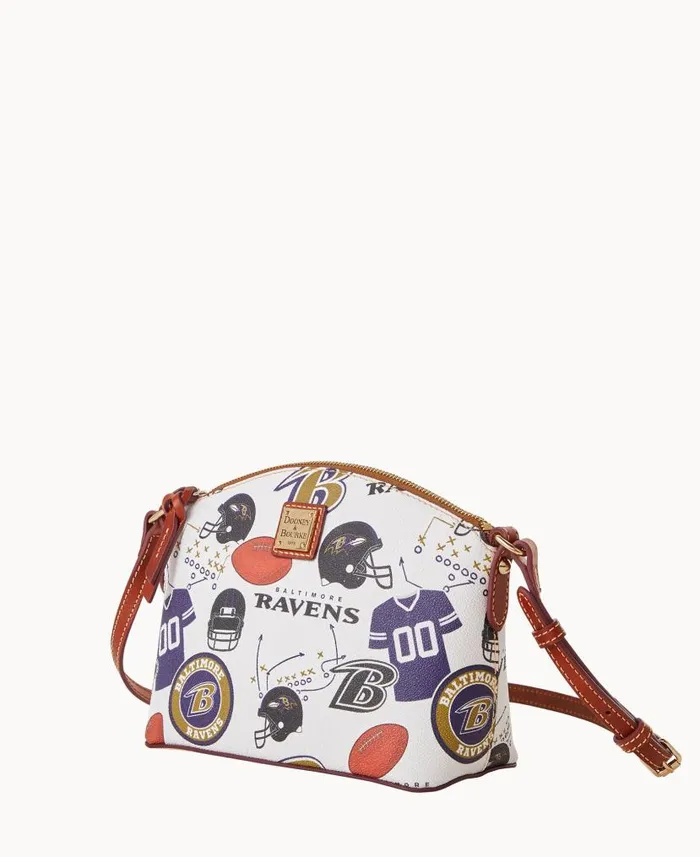 Dooney and Bourke NFL Ravens Suki Crossbody Ravens WomenMen Crossbodies