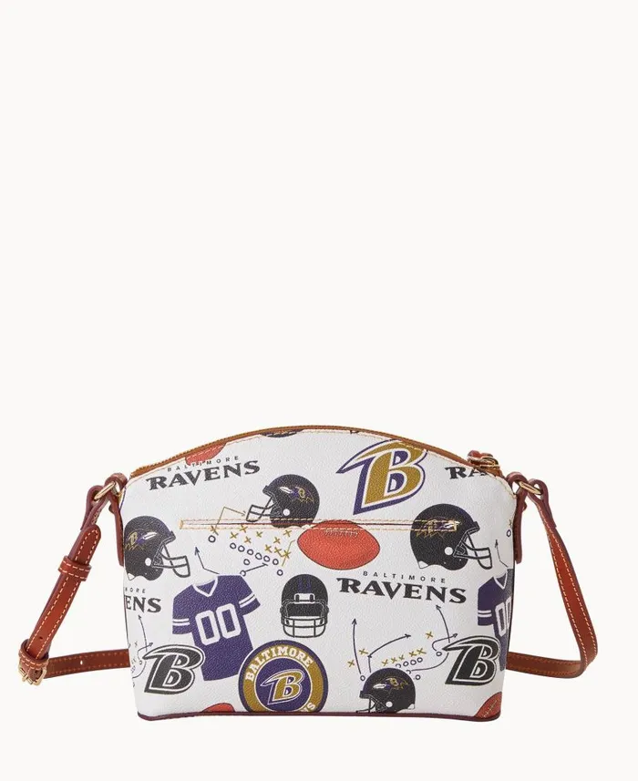 Dooney and Bourke NFL Ravens Suki Crossbody Ravens WomenMen Crossbodies