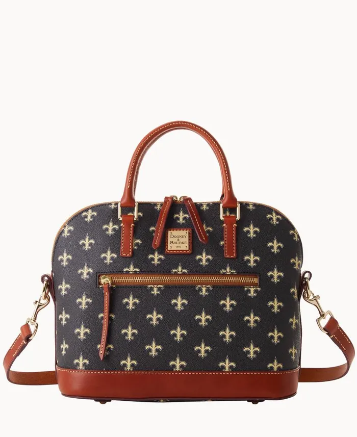 Dooney and Bourke NFL Saints Domed Zip Satchel Saints WomenMen Satchels