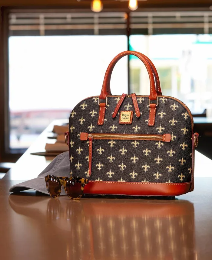 Dooney and Bourke NFL Saints Domed Zip Satchel Saints WomenMen Satchels