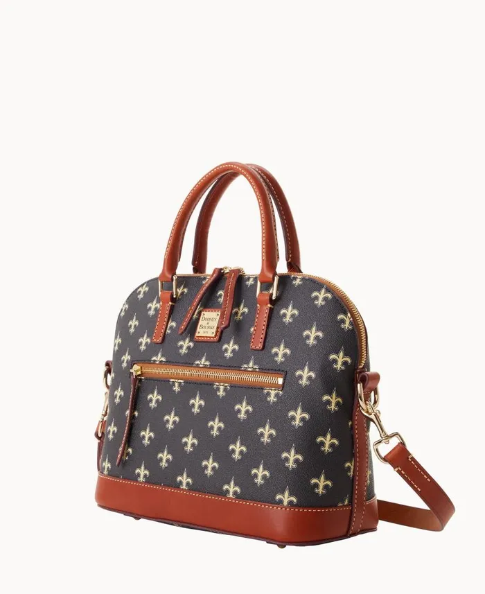 Dooney and Bourke NFL Saints Domed Zip Satchel Saints WomenMen Satchels