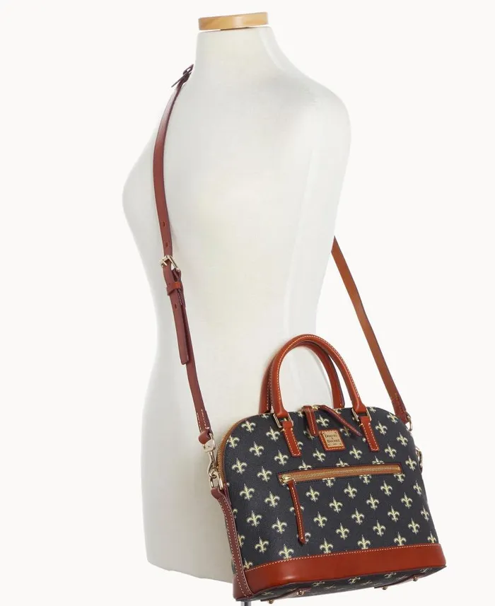 Dooney and Bourke NFL Saints Domed Zip Satchel Saints WomenMen Satchels