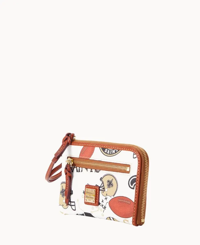 Dooney and Bourke NFL Saints Multi Function Zip Around Saints WomenMen Wallets Dooney and Bourke NFL Saints Multi Function Zip Around Saints WomenMen Wallets