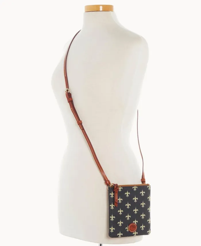 Dooney and Bourke NFL Saints Small North South Top Zip Crossbody Saints WomenMen Crossbodies Dooney and Bourke NFL Saints Small North South Top Zip Crossbody Saints WomenMen Crossbodies