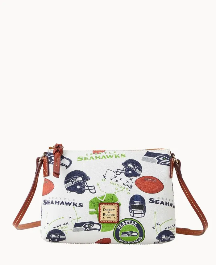 Dooney and Bourke NFL Seahawks Crossbody Pouchette Seahawks WomenMen Crossbodies Dooney and Bourke NFL Seahawks Crossbody Pouchette Seahawks WomenMen Crossbodies