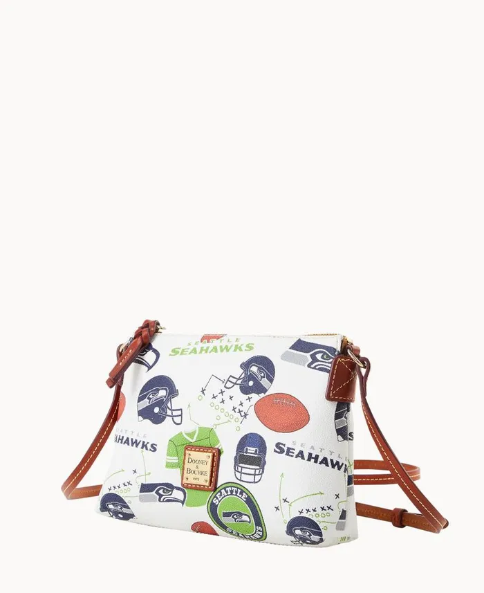 Dooney and Bourke NFL Seahawks Crossbody Pouchette Seahawks WomenMen Crossbodies Dooney and Bourke NFL Seahawks Crossbody Pouchette Seahawks WomenMen Crossbodies