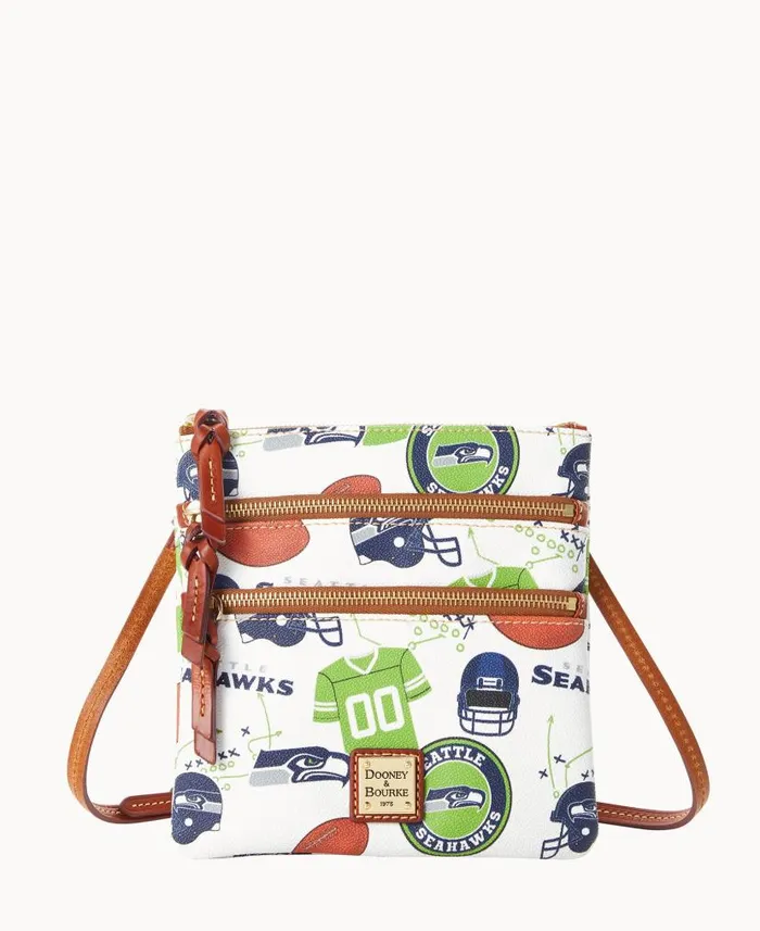 Dooney and Bourke NFL Seahawks N S Triple Zip Crossbody Seahawks WomenMen Crossbodies Dooney and Bourke NFL Seahawks N S Triple Zip Crossbody Seahawks WomenMen Crossbodies