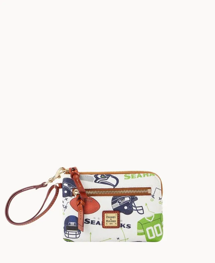 Dooney and Bourke NFL Seahawks Zip Around Wristlet Seahawks WomenMen Wallets