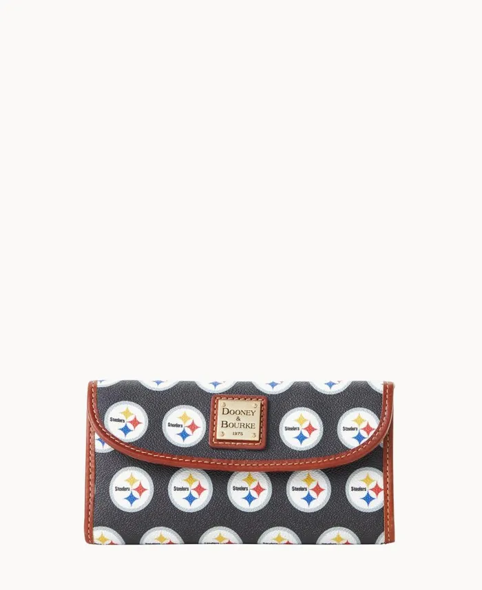 Dooney and Bourke NFL Steelers Continental Clutch Steelers WomenMen Wallets