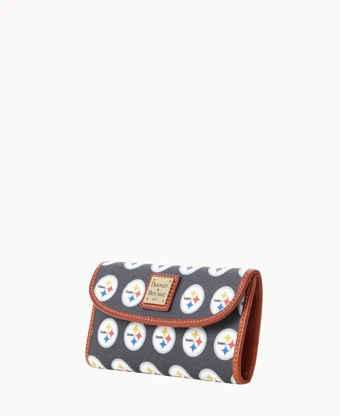 Dooney and Bourke NFL Steelers Continental Clutch Steelers WomenMen Wallets