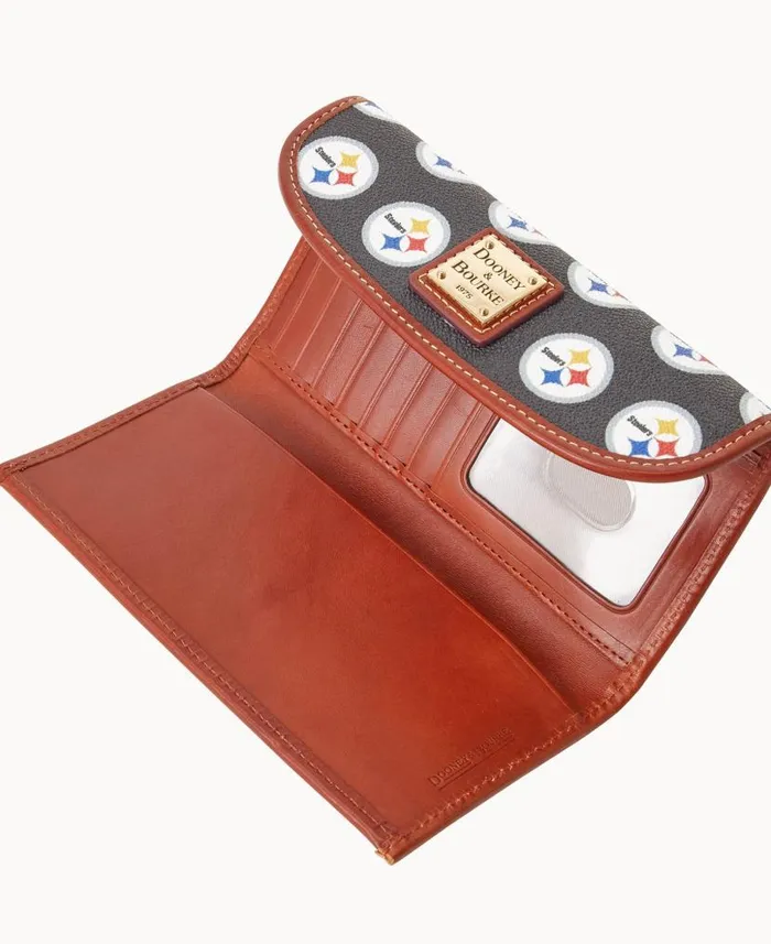 Dooney and Bourke NFL Steelers Continental Clutch Steelers WomenMen Wallets