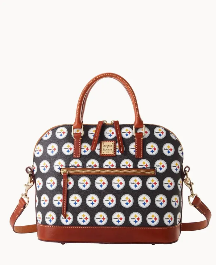 Dooney and Bourke NFL Steelers Domed Zip Satchel Steelers WomenMen Satchels
