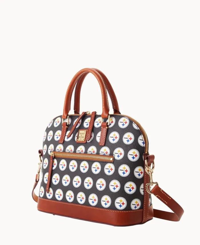 Dooney and Bourke NFL Steelers Domed Zip Satchel Steelers WomenMen Satchels