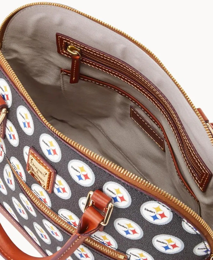 Dooney and Bourke NFL Steelers Domed Zip Satchel Steelers WomenMen Satchels