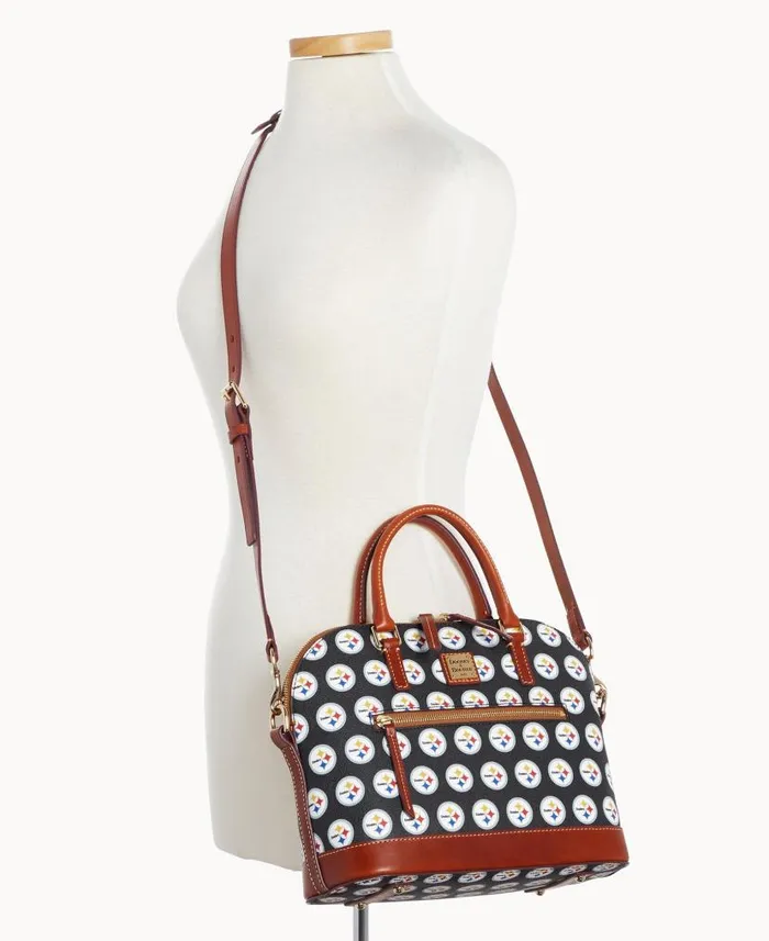 Dooney and Bourke NFL Steelers Domed Zip Satchel Steelers WomenMen Satchels