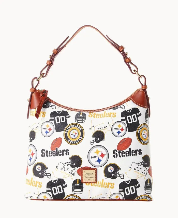 Dooney and Bourke NFL Steelers Hobo Steelers WomenMen Shoulder Bags