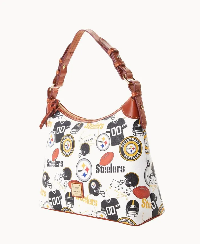 Dooney and Bourke NFL Steelers Hobo Steelers WomenMen Shoulder Bags