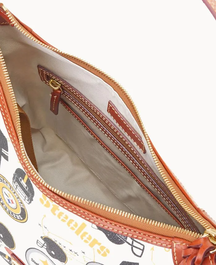 Dooney and Bourke NFL Steelers Hobo Steelers WomenMen Shoulder Bags