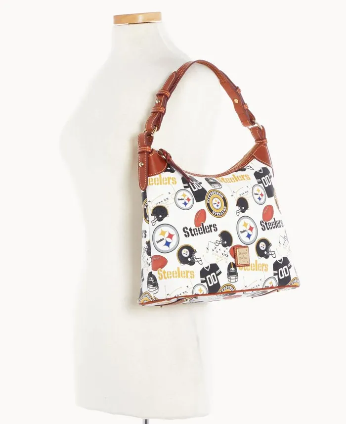 Dooney and Bourke NFL Steelers Hobo Steelers WomenMen Shoulder Bags