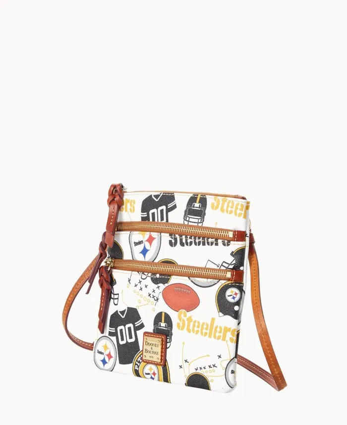 Dooney and Bourke NFL Steelers N S Triple Zip Crossbody Steelers WomenMen Crossbodies Dooney and Bourke NFL Steelers N S Triple Zip Crossbody Steelers WomenMen Crossbodies