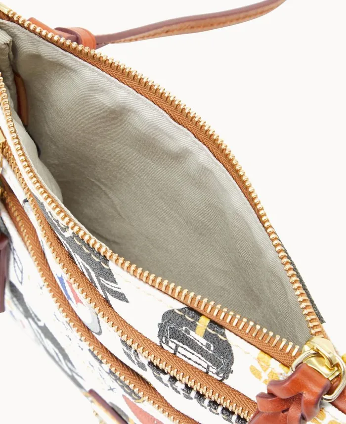 Dooney and Bourke NFL Steelers N S Triple Zip Crossbody Steelers WomenMen Crossbodies Dooney and Bourke NFL Steelers N S Triple Zip Crossbody Steelers WomenMen Crossbodies