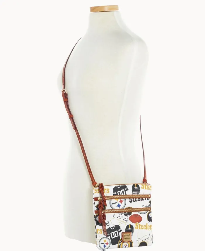 Dooney and Bourke NFL Steelers N S Triple Zip Crossbody Steelers WomenMen Crossbodies Dooney and Bourke NFL Steelers N S Triple Zip Crossbody Steelers WomenMen Crossbodies