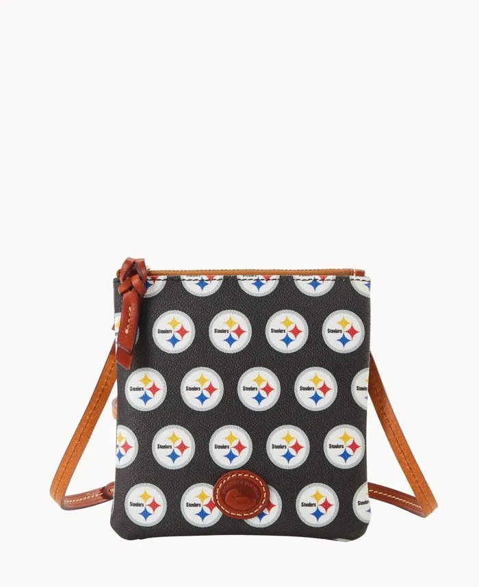 Dooney and Bourke NFL Steelers Small North South Top Zip Crossbody Steelers WomenMen Crossbodies Dooney and Bourke NFL Steelers Small North South Top Zip Crossbody Steelers WomenMen Crossbodies