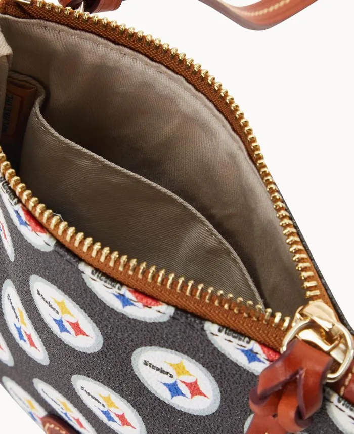 Dooney and Bourke NFL Steelers Small North South Top Zip Crossbody Steelers WomenMen Crossbodies Dooney and Bourke NFL Steelers Small North South Top Zip Crossbody Steelers WomenMen Crossbodies