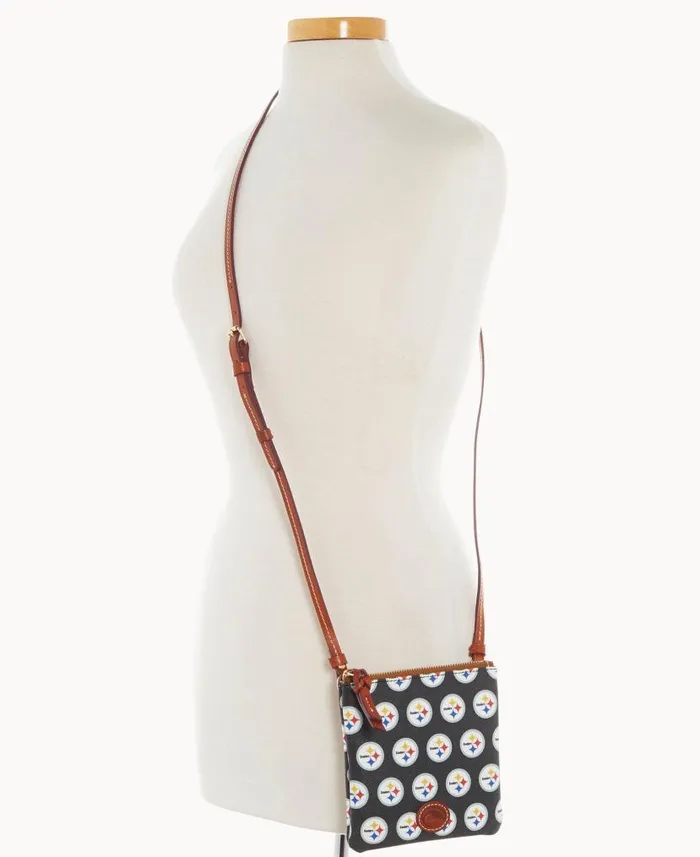 Dooney and Bourke NFL Steelers Small North South Top Zip Crossbody Steelers WomenMen Crossbodies Dooney and Bourke NFL Steelers Small North South Top Zip Crossbody Steelers WomenMen Crossbodies