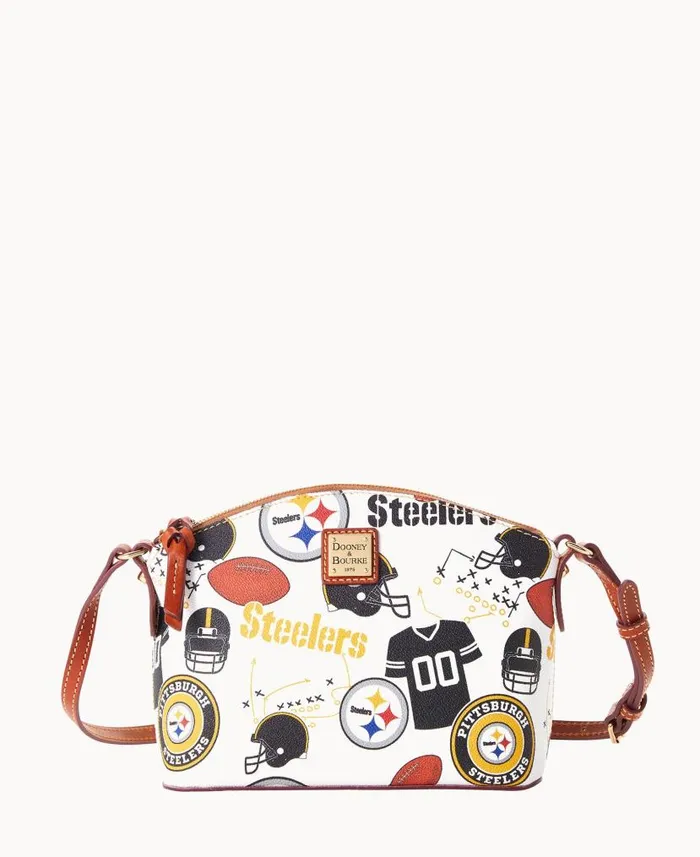 Dooney and Bourke NFL Steelers Suki Crossbody Steelers WomenMen Crossbodies