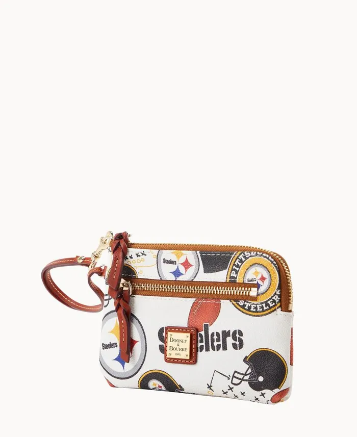 Dooney and Bourke NFL Steelers Zip Around Wristlet Steelers WomenMen Wallets Dooney and Bourke NFL Steelers Zip Around Wristlet Steelers WomenMen Wallets