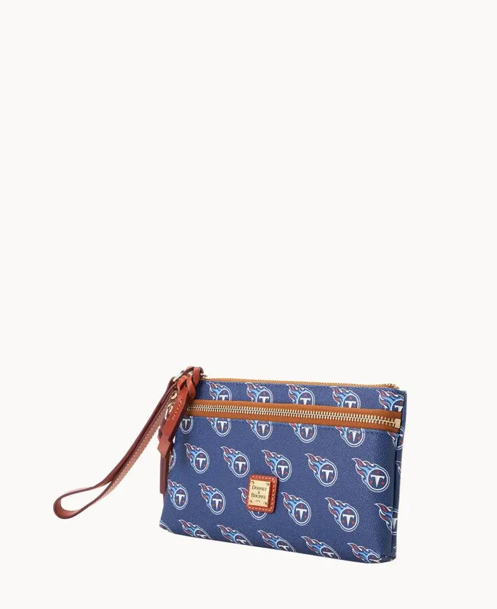 Dooney and Bourke NFL Titans Double Zip Wristlet Tennessee Titans WomenMen Wallets Dooney and Bourke NFL Titans Double Zip Wristlet Tennessee Titans WomenMen Wallets