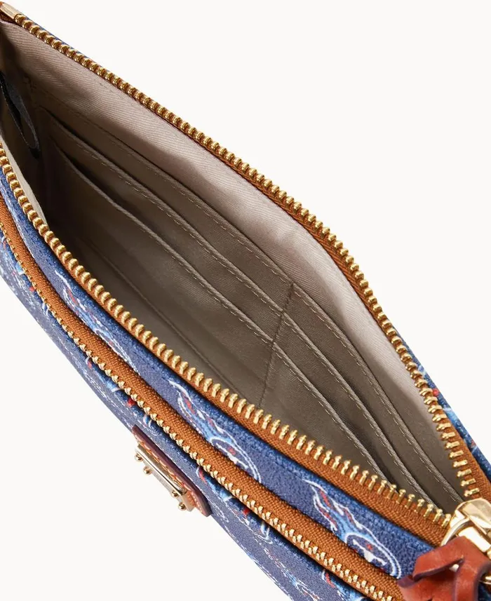 Dooney and Bourke NFL Titans Double Zip Wristlet Tennessee Titans WomenMen Wallets Dooney and Bourke NFL Titans Double Zip Wristlet Tennessee Titans WomenMen Wallets