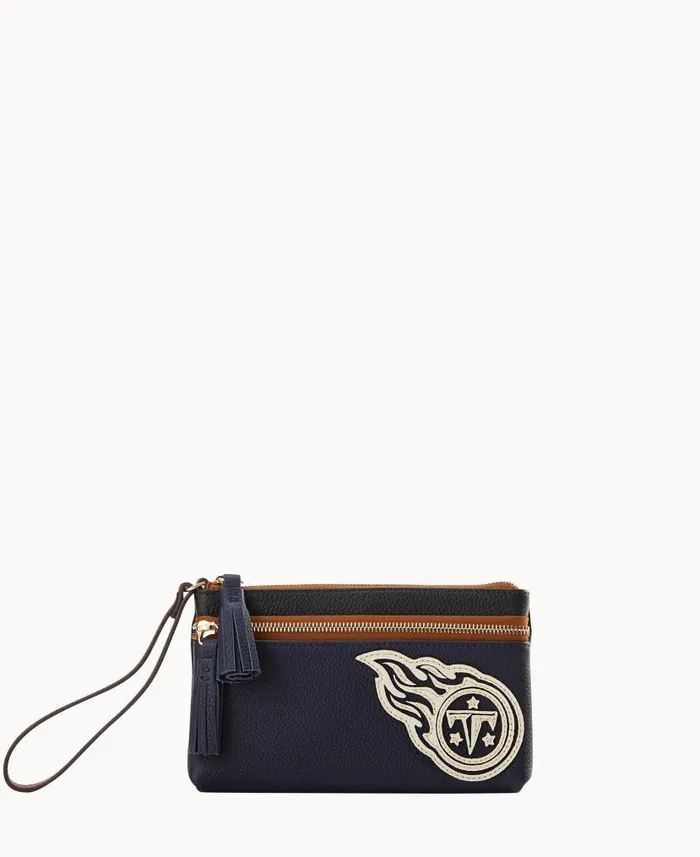 Dooney and Bourke NFL Titans Double Zip Wristlet Titans WomenMen Wallets