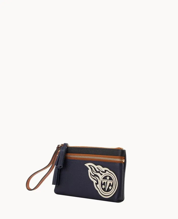 Dooney and Bourke NFL Titans Double Zip Wristlet Titans WomenMen Wallets