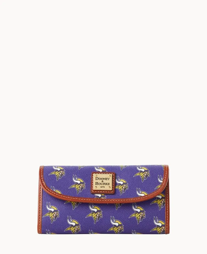 Dooney and Bourke NFL Vikings Continental Clutch Vikings WomenMen Wallets