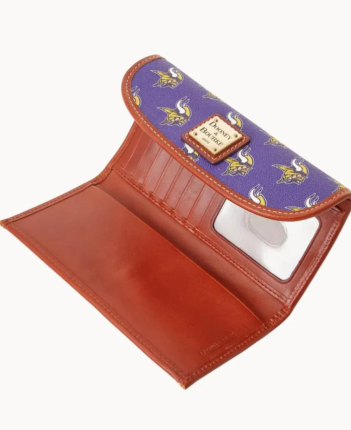 Dooney and Bourke NFL Vikings Continental Clutch Vikings WomenMen Wallets