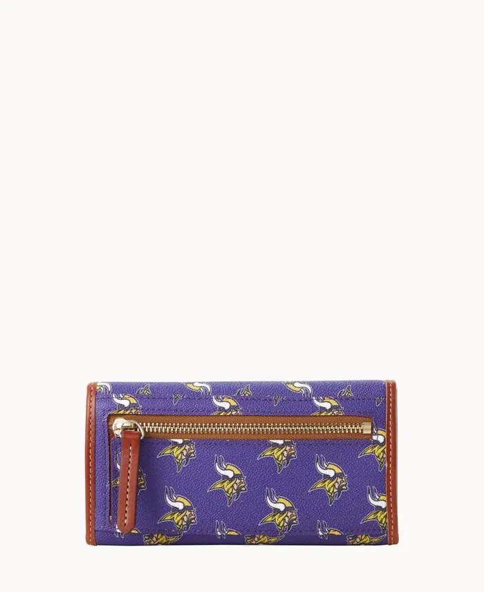 Dooney and Bourke NFL Vikings Continental Clutch Vikings WomenMen Wallets