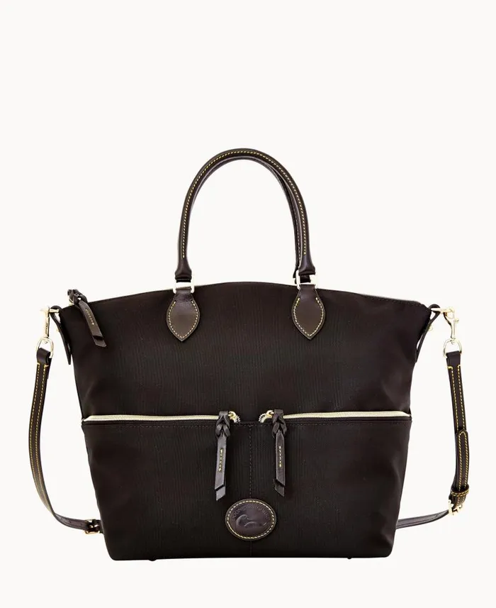 Dooney and Bourke Nylon Large Pocket Satchel Black Black WomenMen Crossbodies Dooney and Bourke Nylon Large Pocket Satchel Black Black WomenMen Crossbodies