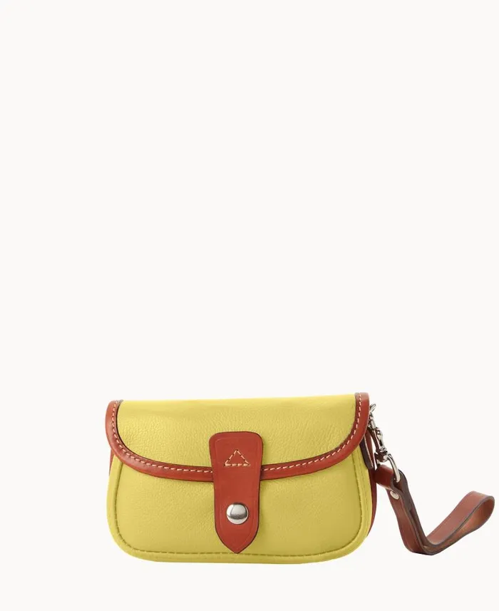 Dooney and Bourke Oncour Twist Flap Wristlet Butter WomenMen Wallets