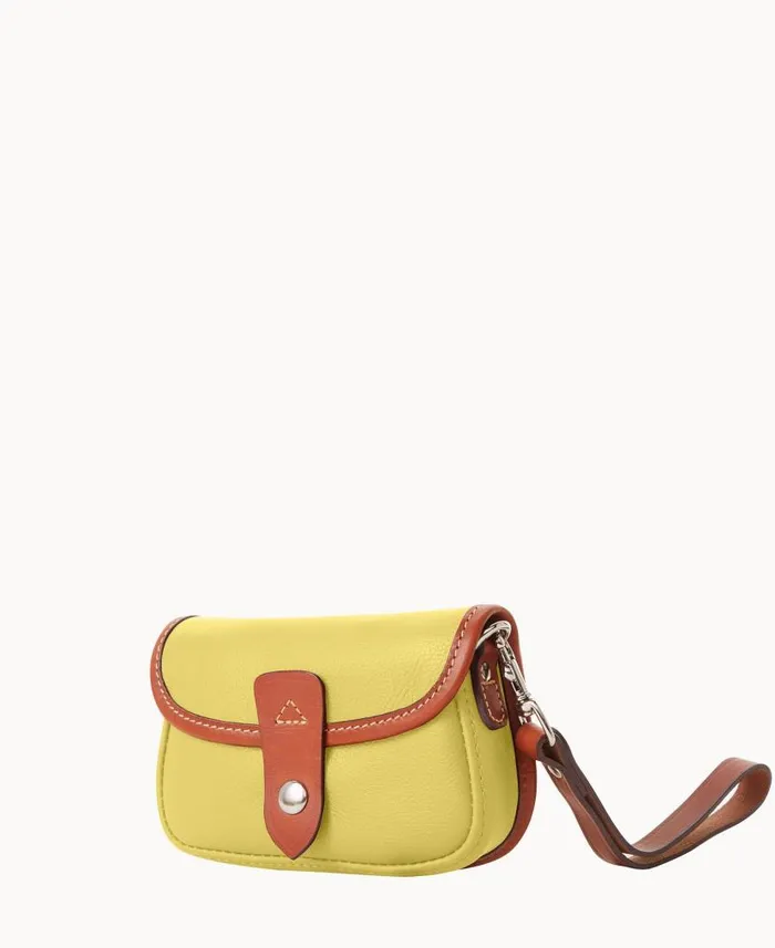 Dooney and Bourke Oncour Twist Flap Wristlet Butter WomenMen Wallets