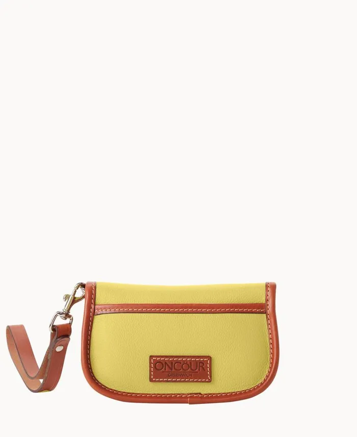 Dooney and Bourke Oncour Twist Flap Wristlet Butter WomenMen Wallets