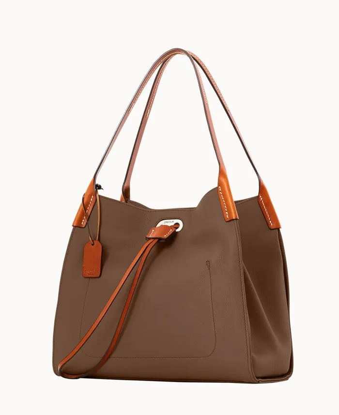 Dooney and Bourke Oncour Twist Small Full Up Dark Taupe WomenMen Shoulder Bags Dooney and Bourke Oncour Twist Small Full Up Dark Taupe WomenMen Shoulder Bags
