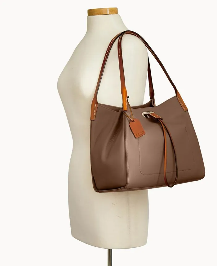 Dooney and Bourke Oncour Twist Small Full Up Dark Taupe WomenMen Shoulder Bags Dooney and Bourke Oncour Twist Small Full Up Dark Taupe WomenMen Shoulder Bags