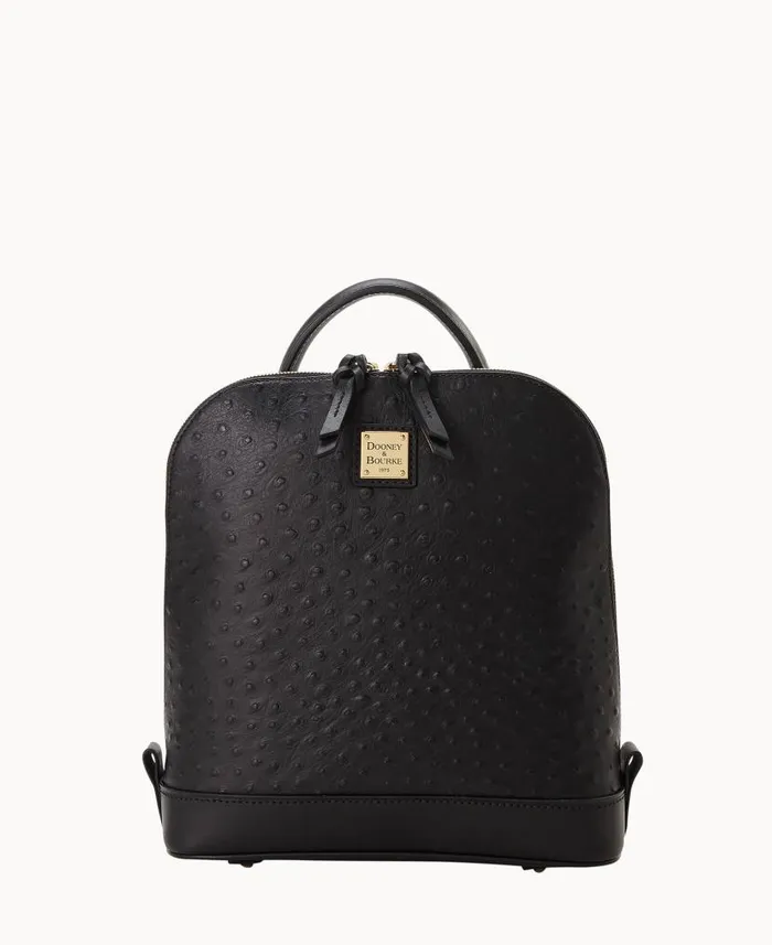 Dooney and Bourke Ostrich Pod Backpack Black WomenMen Backpacks