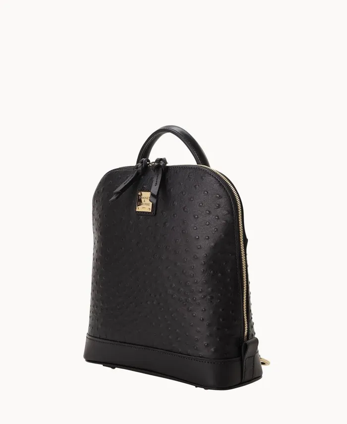 Dooney and Bourke Ostrich Pod Backpack Black WomenMen Backpacks