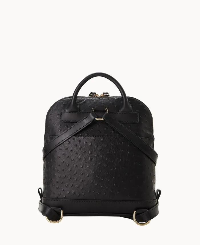 Dooney and Bourke Ostrich Pod Backpack Black WomenMen Backpacks