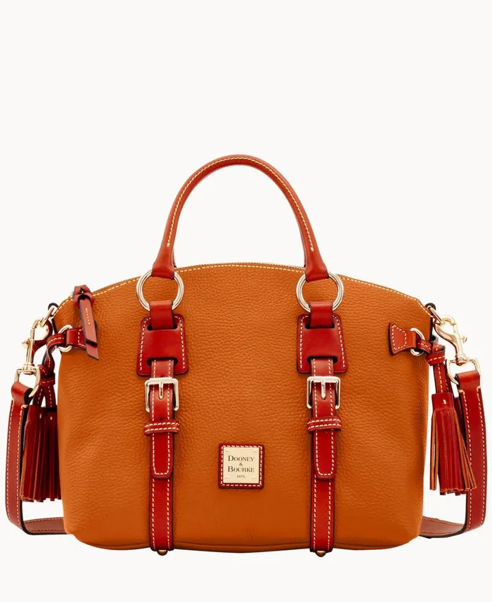 Dooney and Bourke Pebble Grain Bristol Satchel Caramel WomenMen Satchels