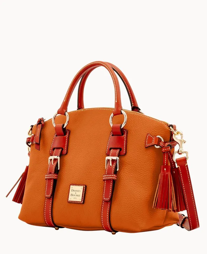 Dooney and Bourke Pebble Grain Bristol Satchel Caramel WomenMen Satchels
