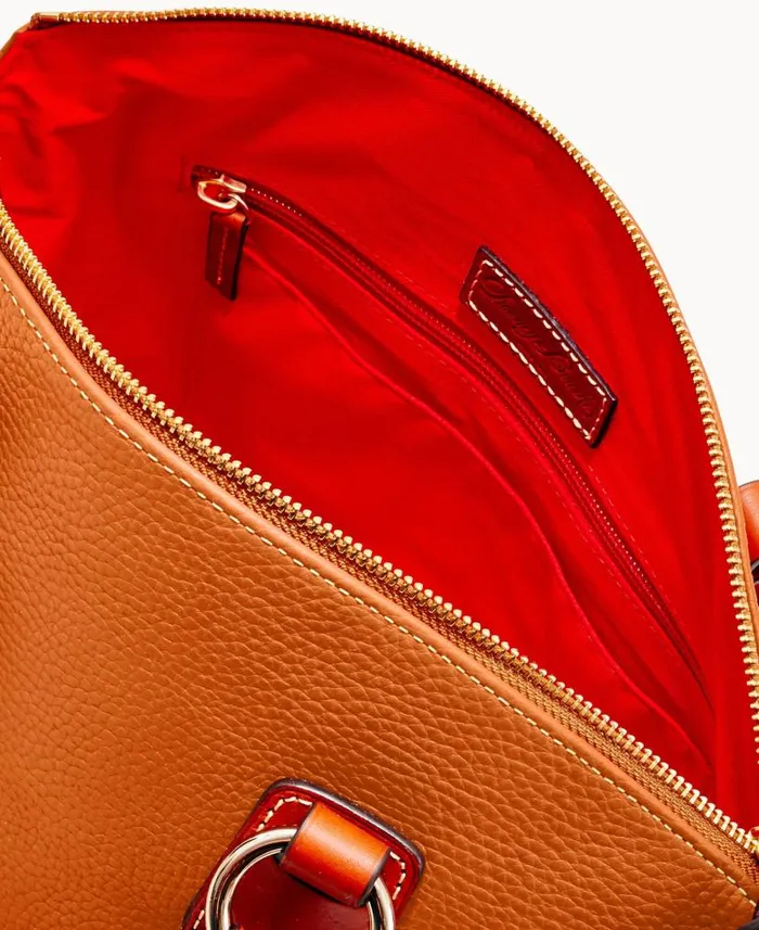 Dooney and Bourke Pebble Grain Bristol Satchel Caramel WomenMen Satchels